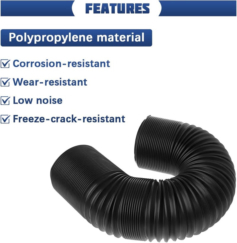 Bittwee 3 Inch Car Cold Air Intake Pipe, Adjustable Cooling Air Intake System Hose with Length from 10" to 40", Automotive Flexible Turbo Inlet Tube Pipe, Compatible with Most Vehicle - Image 4